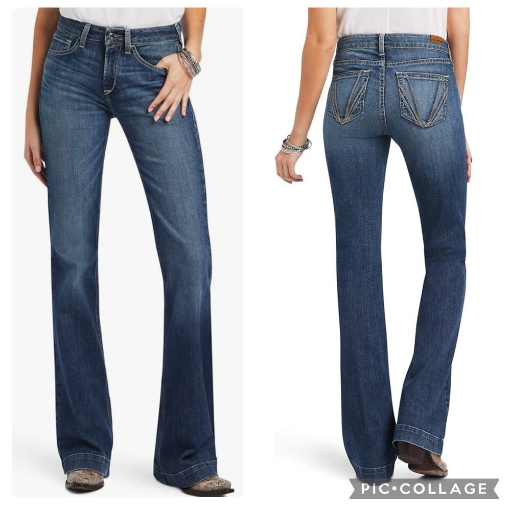 Ariat Women's Blue Flare & Wide Leg Jeans